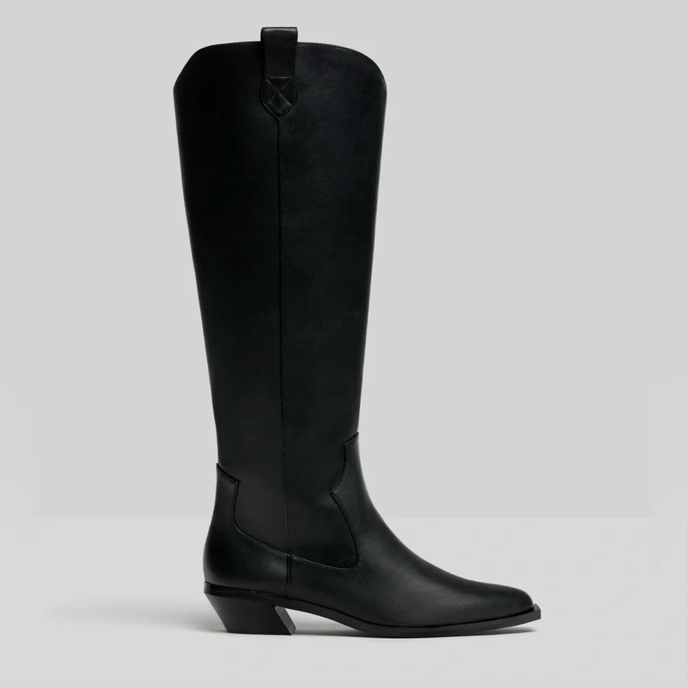 Bershka cowboy knee high boots size‎ eur 38